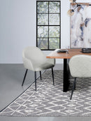 Emma Upholstered Dining Arm Chair (Set of 2) - NY Furniture Direct (NY)