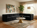 Quincy Black Velvet Modular Sectional