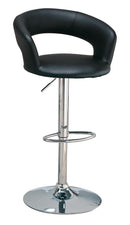 Barraza 29" Adjustable Height Bar Stool Black and Chrome - NY Furniture Direct (NY)