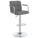 Palomar Adjustable Height Bar Stool Grey and Chrome - NY Furniture Direct (NY)