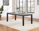 Elodie Rectangular Dining Table with Extension Grey and Black - NY Furniture Direct (NY)