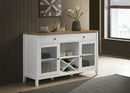 Hollis 2-door Dining Sideboard with Drawers Brown and White - NY Furniture Direct (NY)