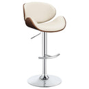 Harris Adjustable Bar Stool Ecru and Chrome - NY Furniture Direct (NY)