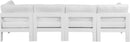 Nizuc White Waterproof Fabric Outdoor Patio Modular Sofa