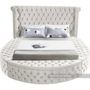 Luxus Cream Velvet Full Bed (3 Boxes)
