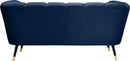 Beaumont Navy Velvet Loveseat