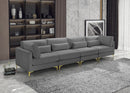 Julia Grey Velvet Modular Sofa (4 Boxes)