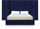 Grande Navy Velvet King Bed (3 Boxes)