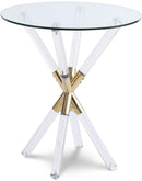Mercury Acrylic/Gold End Table