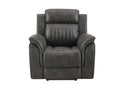 U8517 Grey Reclining Sofa/Console Reclining Loveseat