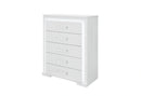 Naomi Silver Marble Chest with LED