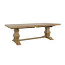 Florence Double Pedestal Dining Table Rustic Smoke - NY Furniture Direct (NY)