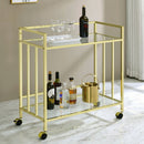 Cara Rectangular Glass Bar Cart - NY Furniture Direct (NY)