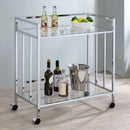 Cara Rectangular Glass Bar Cart - NY Furniture Direct (NY)