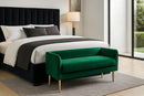 Audrey Green Velvet Bench