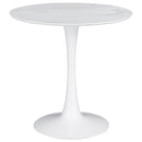 Arkell 30-inch Round Pedestal Dining Table White - NY Furniture Direct (NY)
