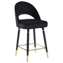 Lindsey Arched Back Upholstered Counter Height Stools Black (Set of 2) - NY Furniture Direct (NY)