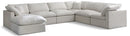 Plush Cream Velvet Standard Cloud Modular Sectional