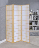 Carrie 3-panel Folding Screen Natural and White - NY Furniture Direct (NY)