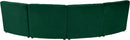 Limitless Green Velvet 4pc. Modular Sectional