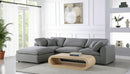 Serene Grey Linen Fabric Deluxe Cloud Modular Sectional