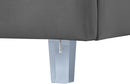 Rainbow Grey Velvet Full Bed