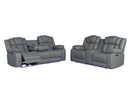 U7068 Grey 10 Pwr Rec Sofa/Pwr Console Rec Loveseat/Pwr Recliner W/LED