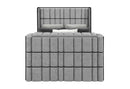 Isabella Grey Bed with LED, TV Lift, Speaker and Fireplace