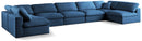 Plush Navy Velvet Standard Cloud Modular Sectional