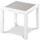Nizuc Grey manufactured wood Outdoor Patio Aluminum End Table
