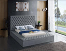 Bliss Grey Velvet King Bed (3 Boxes)