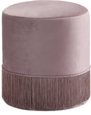 Teddy Pink Velvet Ottoman/Stool