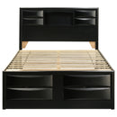 Briana Bookcase Platform Storage Bed