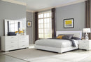 Felicity 4-piece Eastern King Bedroom Set with LED Headboard Glossy White - NY Furniture Direct (NY)