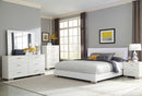 Felicity 5-piece Queen Bedroom Set with LED Headboard Glossy White - NY Furniture Direct (NY)