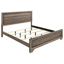 Kauffman California King, E.king, & Queen Panel Bed Washed Taupe - NY Furniture Direct (NY)
