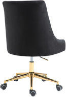 Karina Black Velvet Office Chair
