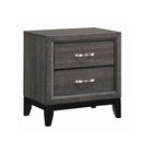 Watson 2-drawer Nightstand Grey Oak and Black - NY Furniture Direct (NY)