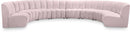 Infinity Pink Velvet 8pc. Modular Sectional