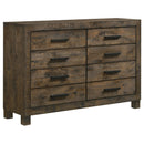 Woodmont 8-drawer Dresser Rustic Golden Brown - NY Furniture Direct (NY)