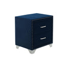 Melody 2-drawer Upholstered Nightstand Pacific Blue - NY Furniture Direct (NY)