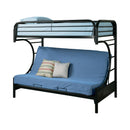 Montgomery Twin Over Futon Bunk Bed Glossy Black - NY Furniture Direct (NY)