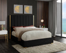 Becca Black Velvet Queen Bed