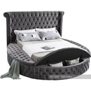 Luxus Grey Velvet Queen Bed (3 Boxes)