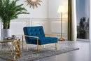 Pierre Navy Velvet Accent Chair