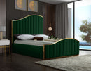 Jolie Green Velvet King Bed (3 Boxes)