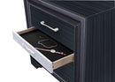 Naima Black Nightstand - NY Furniture Direct (NY)