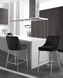 Karina Black Velvet Stool