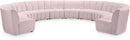 Infinity Pink Velvet 10pc. Modular Sectional