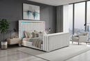 Elias Grey Bed with Immersive Sound Speaker, LED, TV Lift and Fp